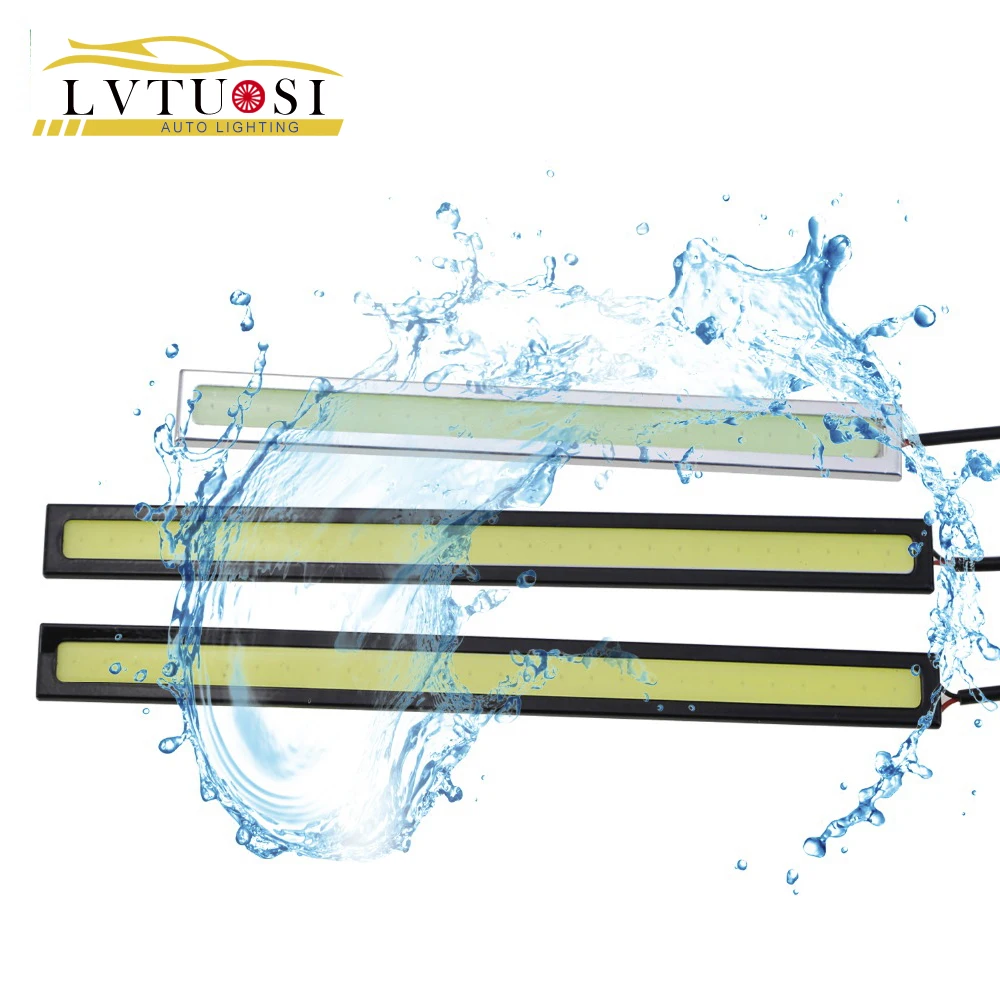 

LVTUSI 2Pcs 14CM LED COB DRL Daytime Running Light Waterproof DC12V-White External Led Car Styling Source Parking DJ