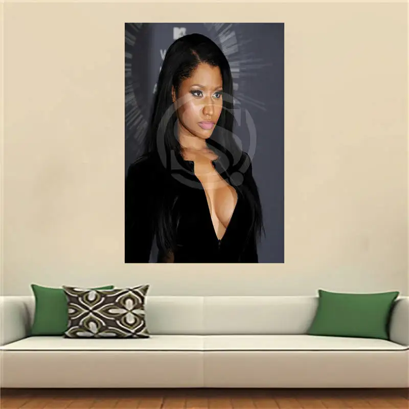 

LF516JY30 Custom Nicki Minaj Forbes List Canvas Painting Wall Silk Poster cloth print DIY Fabric Poster JY22