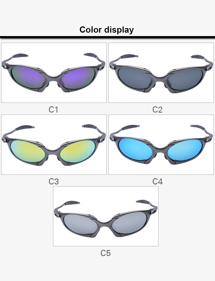 MTB Man Polarized Sunglasses Cycling Glasses UV400 Fishing Sunglasses Metal Bicycle Goggles Cycling Eyewear Riding Glasses C3-8
