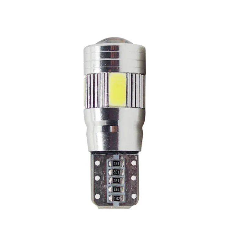Leites 100pcs T10 led bulb W5W 5630 6Led Car Led Light CANBUS 6SMD 5730 t10 silicone w5w Turn light Reverse License Plate05