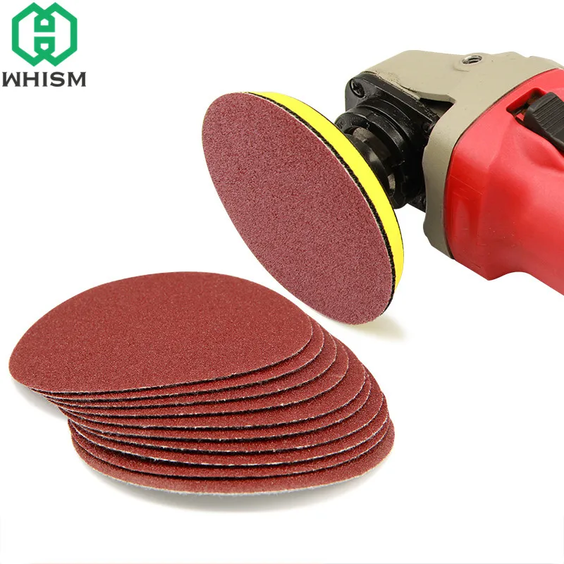 WHISM 3 Inches Sanding Paper Aluminum Oxide Polishing Pad Grinding Disc