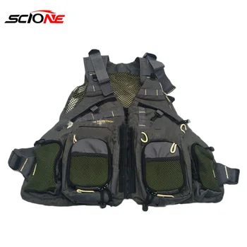 

Multi-function Tactical Fishing Vest Men Mesh Camping Premium Gear Packs Vests General Outdoor Clothing XA81G