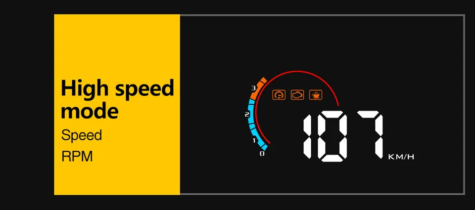 OBD2 HUD Автомобильный дисплей 5," светодиодный проектор на ветровом стекле OBD сканер скорости топлива Предупреждение сигнал тревоги данные диагностический инструмент