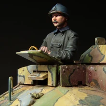 [Tuskmodel] 1 35 масштаб смола комплект модели, фигурки WW1 французский член экипажа танка набор 1