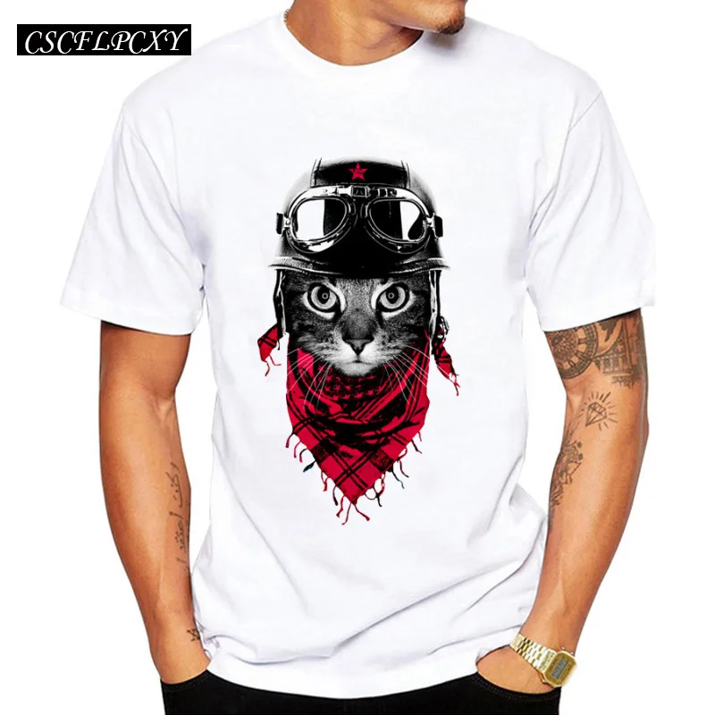2017-New-Arrival-3d-Gangster-Cat-Design-Men-s-Customized-T-shirt-Cute-Animal-Printed-Male (2) - 