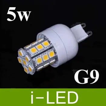 

50pes/lot G9 led light bulb lamp 30 leds smd5050 5W LED Corn Light E14 | E27 Home Bedroom Lamp 360 degree Cold|Warm white