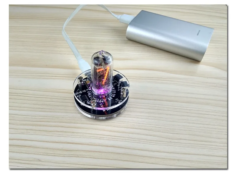 USB Vintage Single Digit Nixie Clock DIY Kit Without IN-18 Glow Tube Desk Clock 