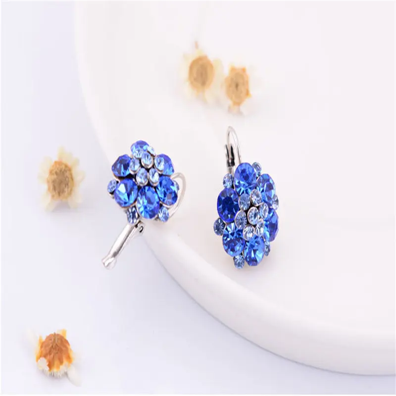 Clip On Earrings For Women Fashion Accessories Gold Silver Plated Multicolor Crystal Rhinestone Statement Clip Earrings Jewelry (3)