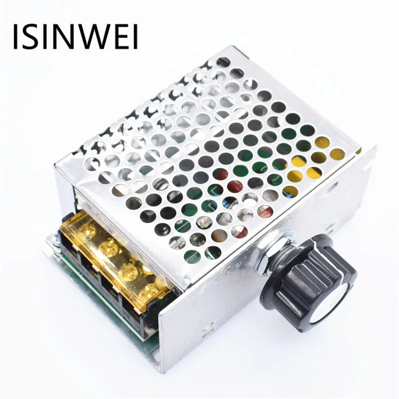 

High Quality Voltage regulator Voltage Speed Controller SCR Dimmer + Shell AC 220V 4000W