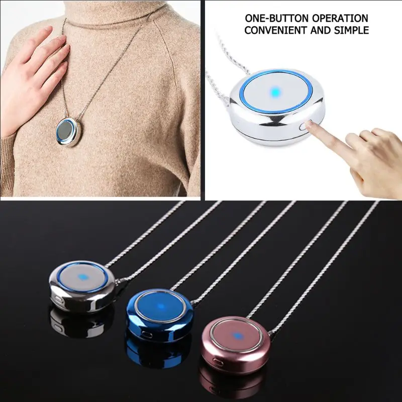 

New portable USB air purifier usable personal collar negative ionizer anion air purifier air freshener