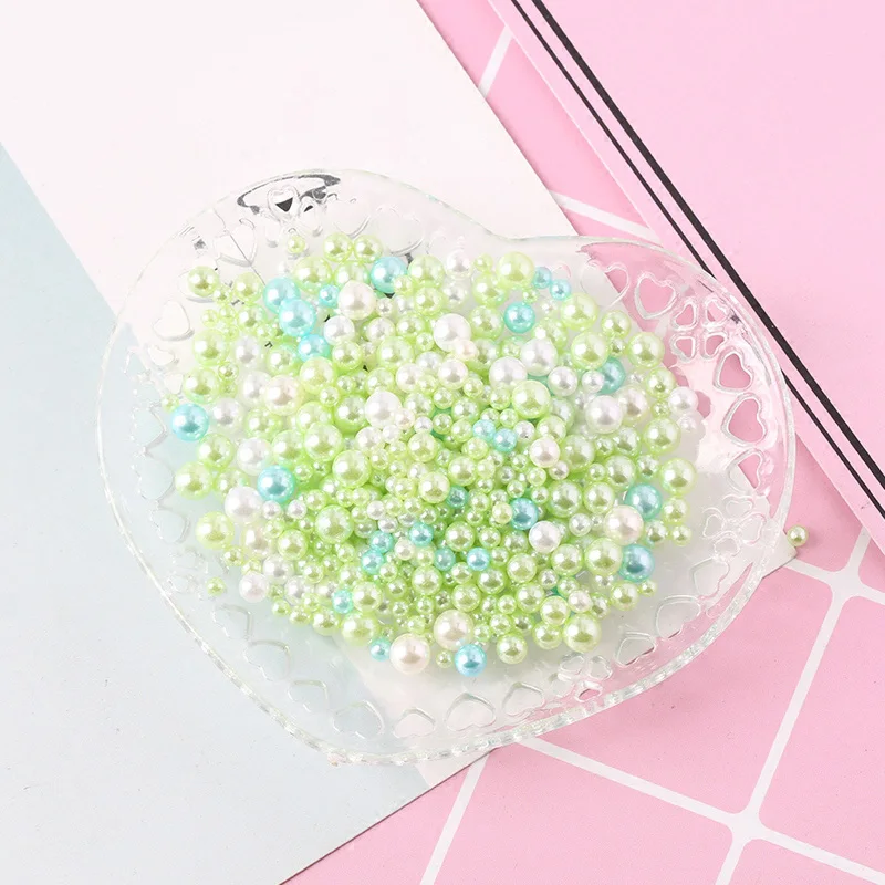 Hot Sale Mixed Color 2.5-5mm Epoxy Filling DIY Wedding Party Imitation Pearls Home Decoration About 600 pcs