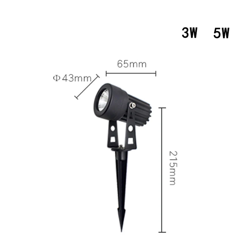 5 Вт водонепроницаемый светильник s светодиодный светильник для газона DC12V Ландшафтный Точечный светильник IP65 12 в открытый светильник ing лампы Спайк светильник для сада