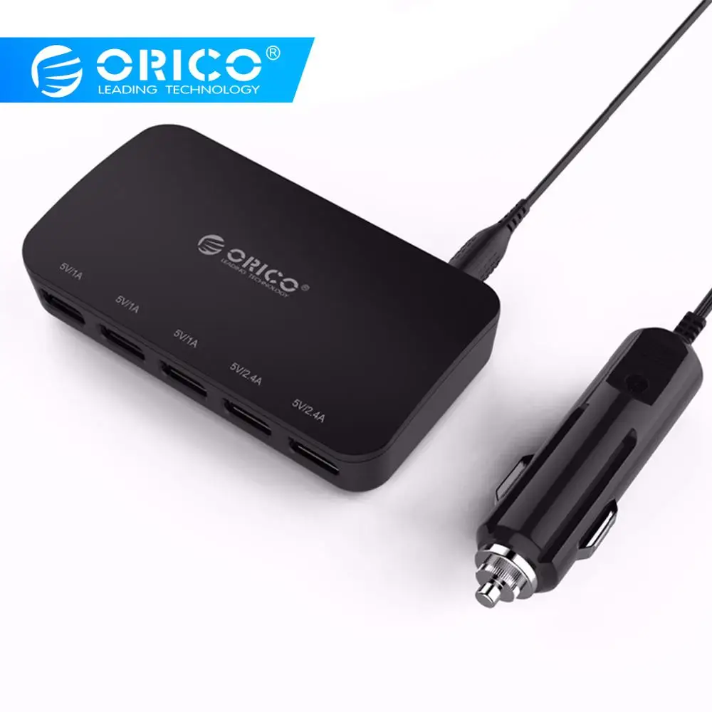 

ORICO Car Charger 5 Ports USB Cigarette Mini Car Charger 30W Charging Charger For Phone Tablet