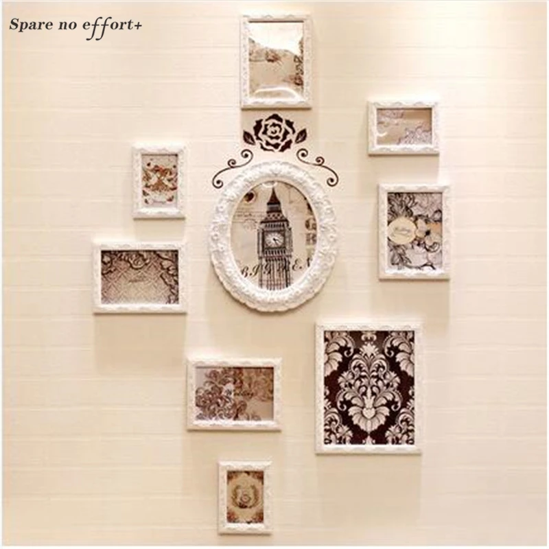 

Non-Toxic Wood Photo Frame Wall Decor Picture Frame Set Decoration Home Living Room Creative Combination Vintage Picture Frame