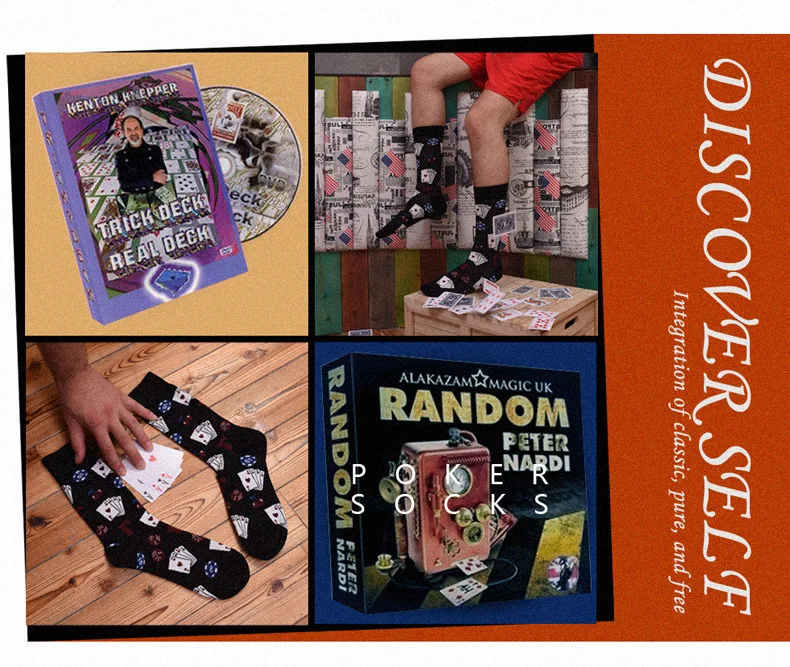 Носки забавные мультяшные Ретро плитки игральные карты Harajuku счастливый Скейтбординг улица хип хоп Ретро повседневные хлопковые носки