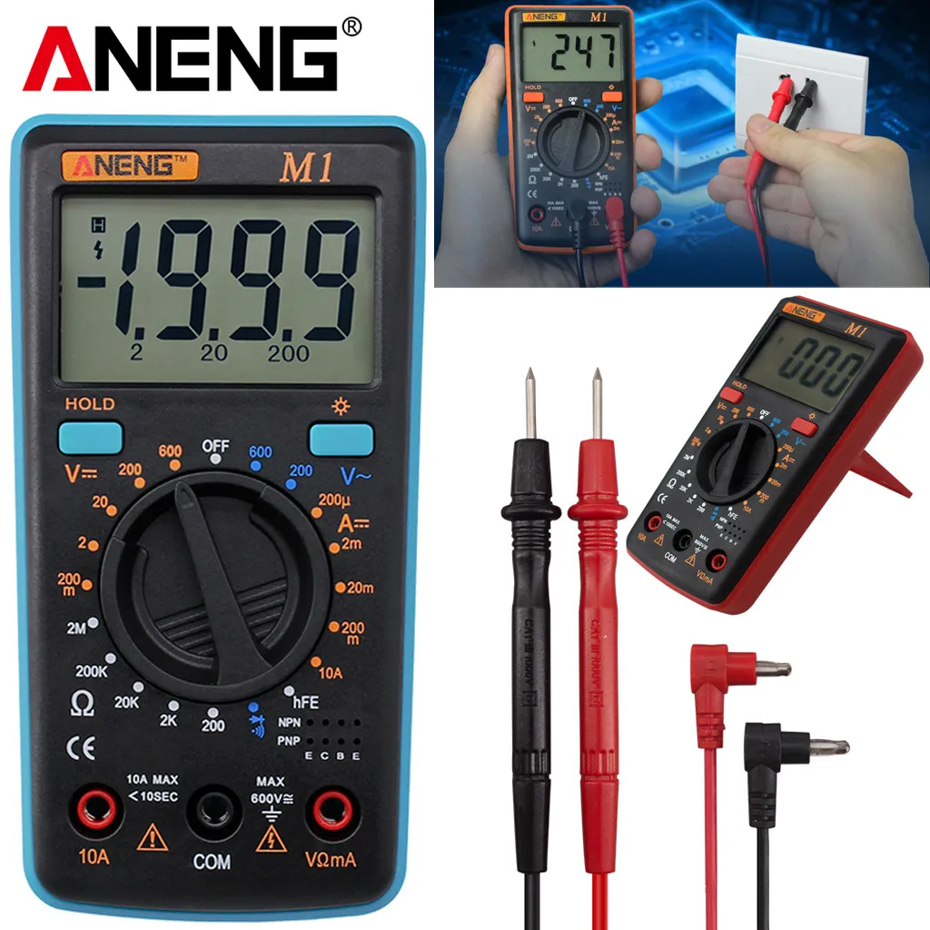 

Handheld LCD Digital Multimeter 3 1/2 Voltmeter Ohmmeter Multitester F7 6.4
