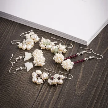 

Korea contracted eardrop joker red natural freshwater pearl earrings earrings web celebrity long female personality