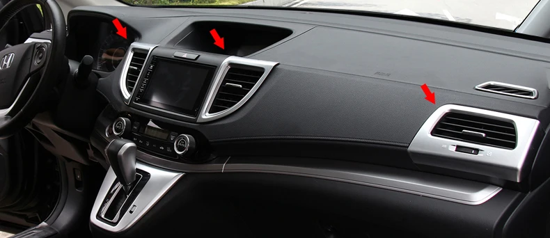 Для Honda CRV CR-V 2012 2013 ABS Хром Интерьер кондиционер вентиляционное отверстие крышка отделка Аксессуары