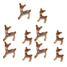 10 шт. украшения для миниатюрных садов миниатюрные украшения Декор милый олень Ландшафтный садовые статуэтки для DIY украшения