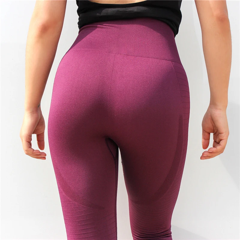 Women Yoga Pants High Elastic Sports Seamless Sport Leggings Tights  Sportswear Fitness Compression Solid Slim Running Clothes