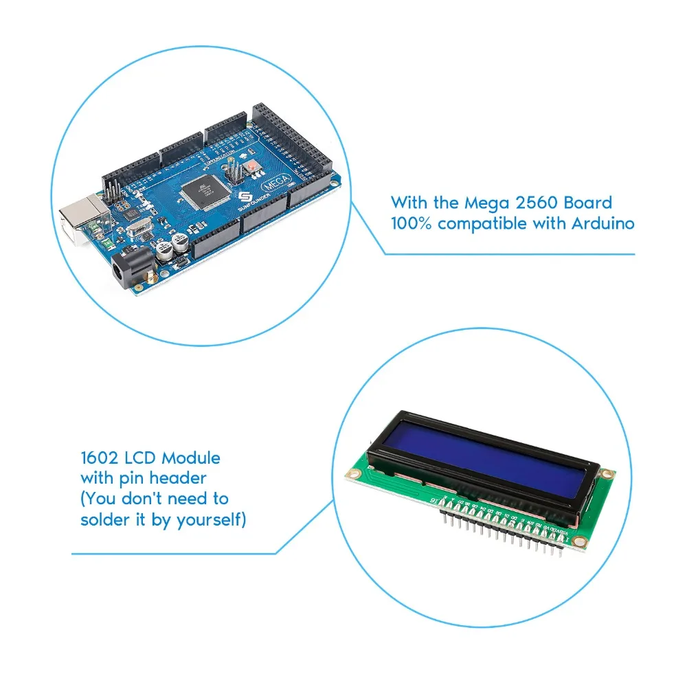 Стартовый набор для проекта sunfower Mega 2560 R3 для Arduino UNO R3 Mega2560 Mega328 Nano+ 26 учебников+ светодиодный+ резистор+ CD