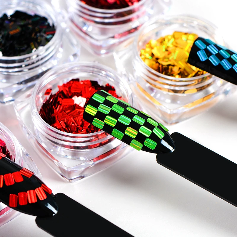 

T-TIAO CLUB 1Box Nail Art Glitter Irregular Shapes Design Confetti Sequins Acrylic Tip UV Gel Polishing Nail Decorations