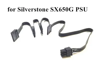 

new PCI-E 6 Pin male 1 to 4 SATA 15-Pin Modular Power Supply Adapter Cable for Silverstone SX650G PSU