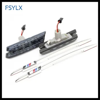 

FSYLX E46 LED side light bulb side LED light for BMW E46 1998-2001 Car LED Side Marker Lamp for BMW E46 smoked /// M logo
