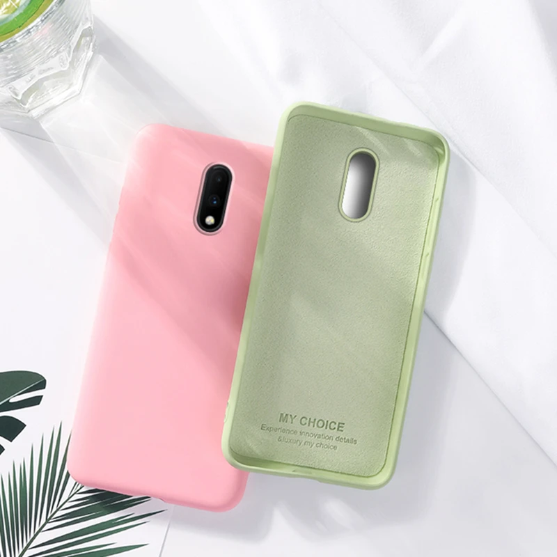 

For Oneplus 7 Pro Case Oneplus 7Pro Cover Soft Liquid Silicone Candy Back Cover For Oneplus 6T 6 7 Case Protective Case Bumper