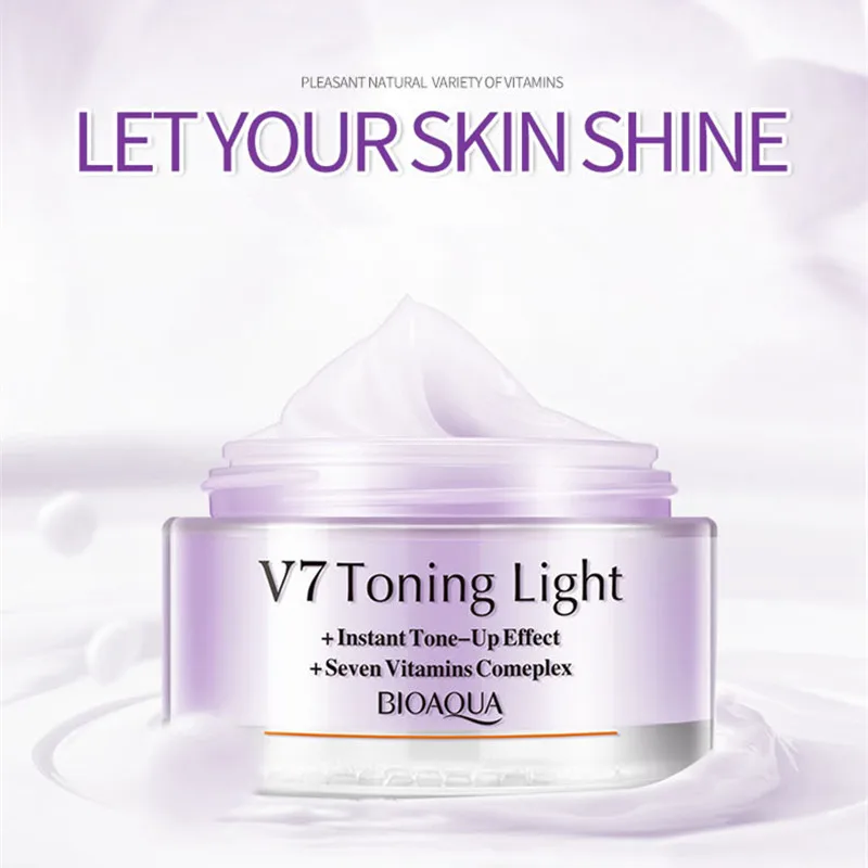 BIOAQUA V7 мышц свет отбеливание увлажняющий макияж ленивый Крем Осветляющий крем против морщин питательный Красота уход за кожей