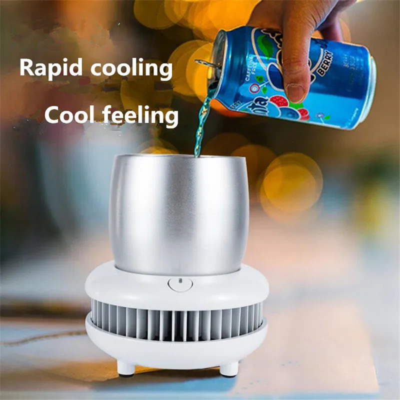 12V 220V Mini Refrigerator Electric Summer Drink Cooler Kettle Drink Instant Cooling Cup Car Home Cooler Freezer Ice Box