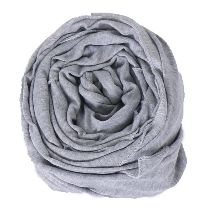 Muslim Hijab Jersey Scarf Soft Solid Shawl Headscarf foulard femme musulman Islam Clothing Arab Wrap Head Scarves hoofddoek - Цвет: 24