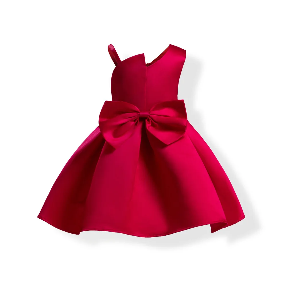 Элегантные стильные платья для девочек, полосатая пачка, свадебные наряды на конкурс красоты, праздничное платье принцессы, одежда для девочек 2-10 лет - Цвет: red