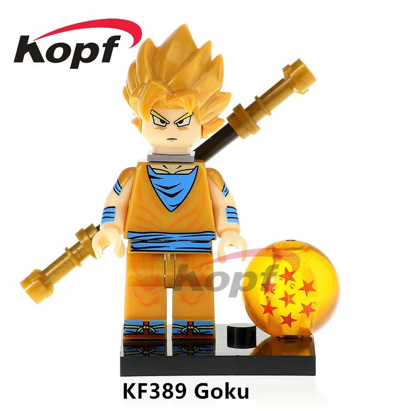 KF456 одиночные продажи Супер Герои кирпичи Dragon Ball Z строительные блочные Фигурки Гоку ультра Instic Majin Buu GohanToys для детей - Цвет: KF389  No Box