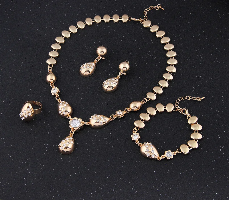 Женский ювелирный комплект из колье серёг и браслета|necklace earrings bracelet|fashion jewelry