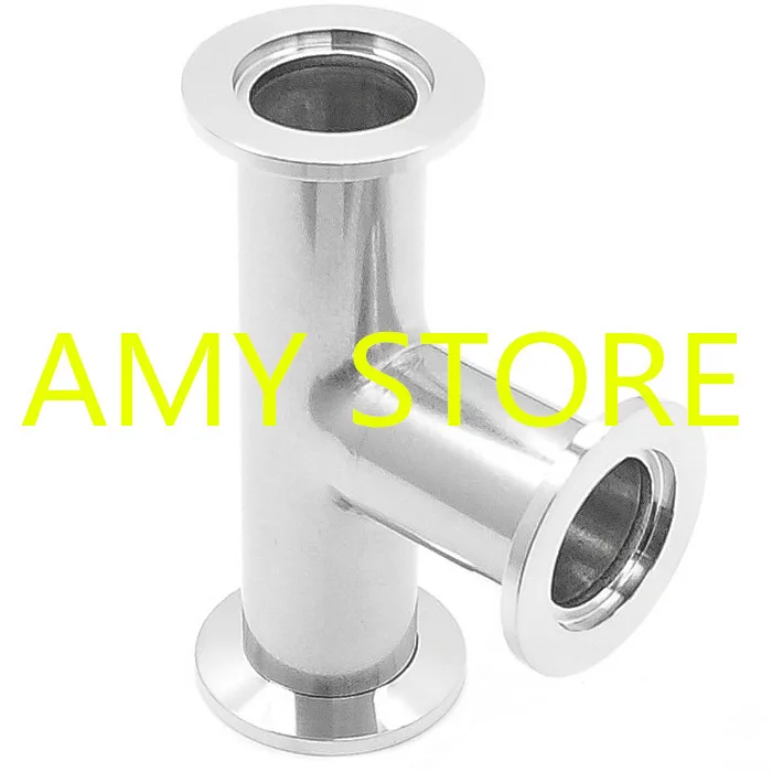

1)Tee KF-10/16/25/40/50 Vacuum KF Flange Size NW-25, 304 Stainless Steel Quick Flange Fittings Plumbing 30/40/55/75mm Ferrule OD