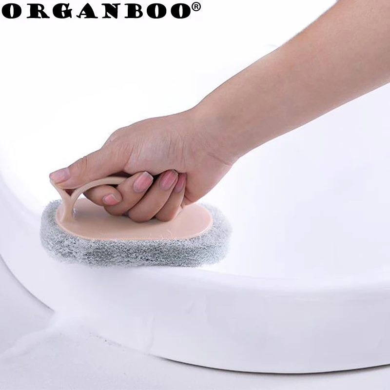 

Multifunctional powerful decontamination brush with handle sponge bottom cleaning brush Bathroom bathtub tile washing pot brush