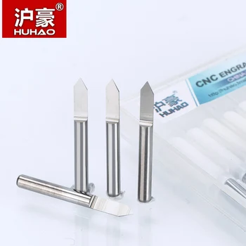 

HUHAO 10pcs/lot 3.175mm CNC Router bit Precision grinding V Shape Carbide PCB Engraving Bits milling Cutter Machine Accessories