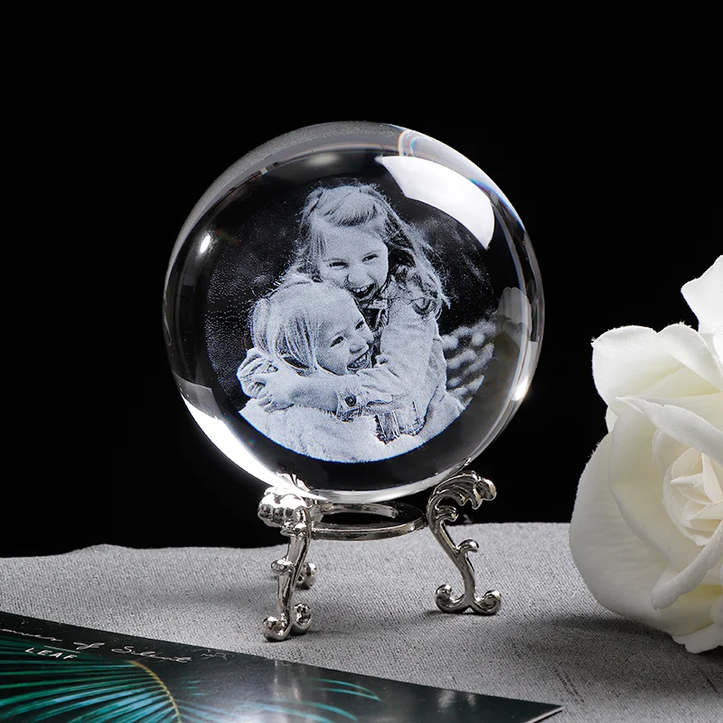Заказной стеклянный Подарок Фото шар персонализированный хрустальный шар подарок с Unicorn для сувенира свадебные подарки подарок подруге