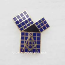 Пользовательский значок эмблема 100 шт эвклид 47-я проблема Пифагора Theorem масонский металлический синий домик отворот контактный держатель галстука