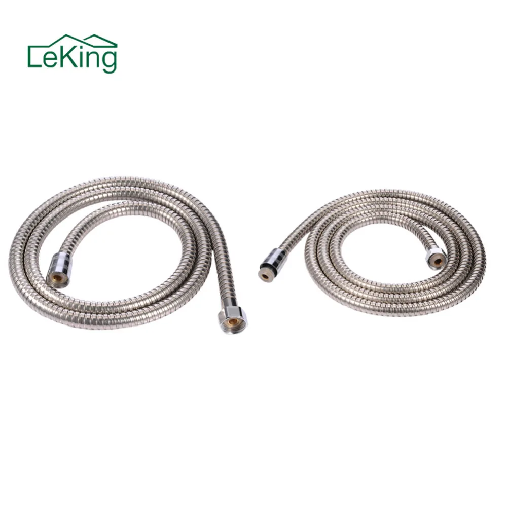 LeKing 1.5M/2.0M Stainless steel Shower Hose Soft Shower Pipe Flexible Bathroom Water Pipe Silver Color Common Plumbing Hoses LeKing 1.5M/2.0M Stainless steel Shower Hose Soft Shower Pipe Flexible Bathroom Water Pipe Silver Color Common Plumbing Hoses