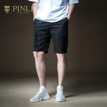 Прибытие Masculino Фитнес Мужчины Pinli лето мужской прямой цилиндр Спецодежда брюки мульти-мешок досуг короткие B192217598