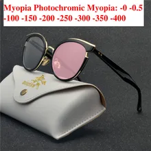 Модные фотохромные солнцезащитные очки для близорукости, готовые мужские и женские оправа для очков от близорукости с цветными линзами, солнцезащитные очки, очки для близорукости NX