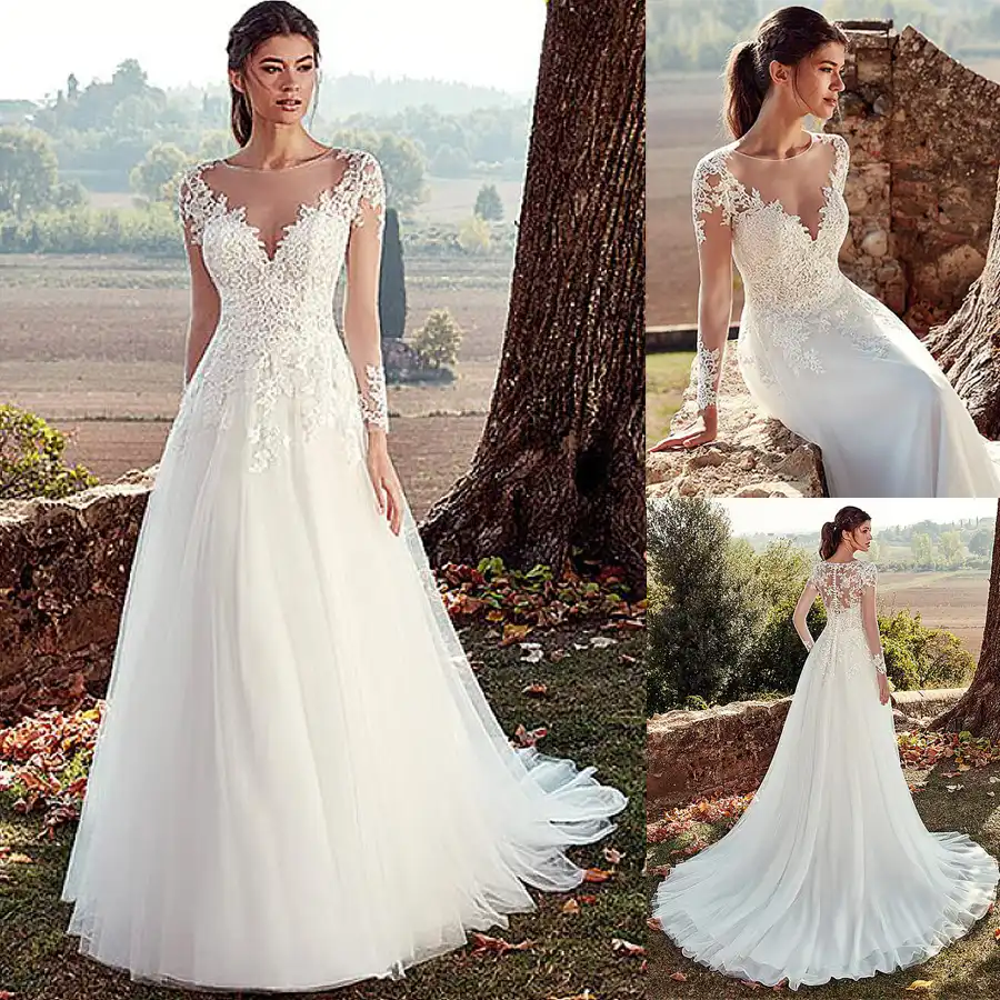 a line bridal dress