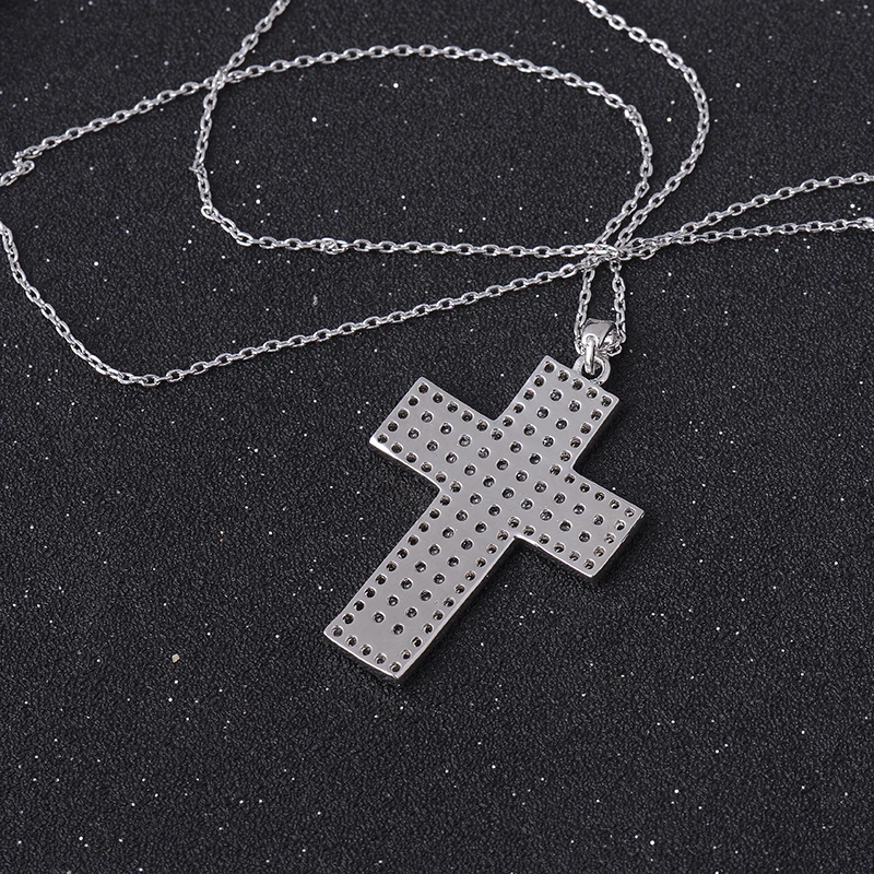 YAN MEI новые женские роскошные ювелирные изделия прозрачный кубический цирконий крест ожерелье GLD0312