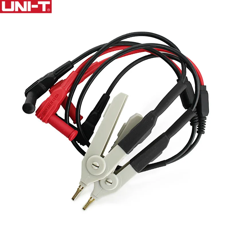 UNI T UTL61 Parts Kelvin Test Leads Probes Clip LCR Meter Wire Cable