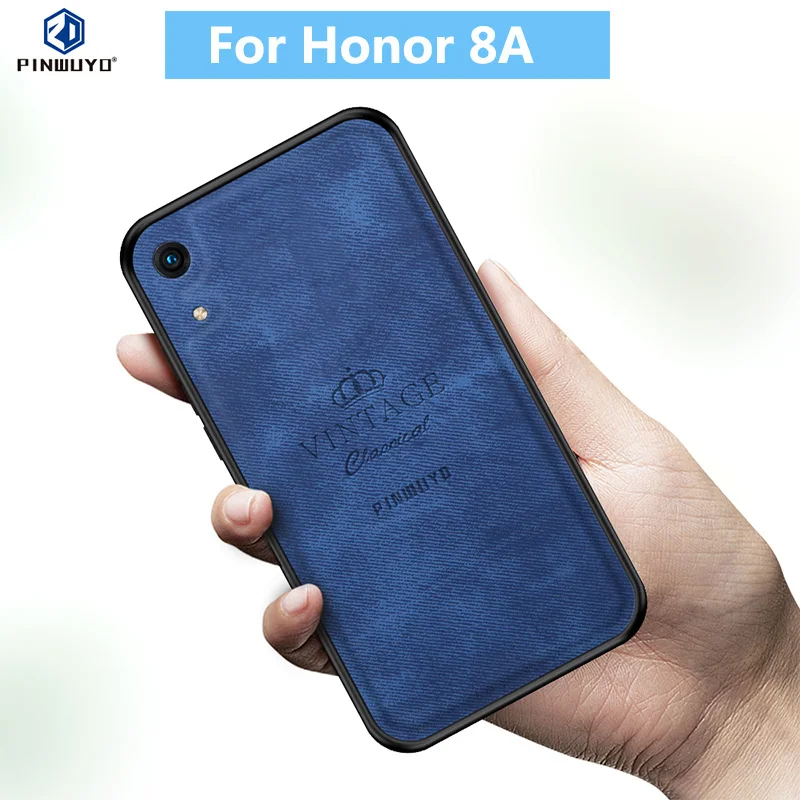 

For Huawei Honor 8A Original PINWUYO VINTAGE PU Leather Protective Phone Case for Huawei Honor 8A Shockproof Case