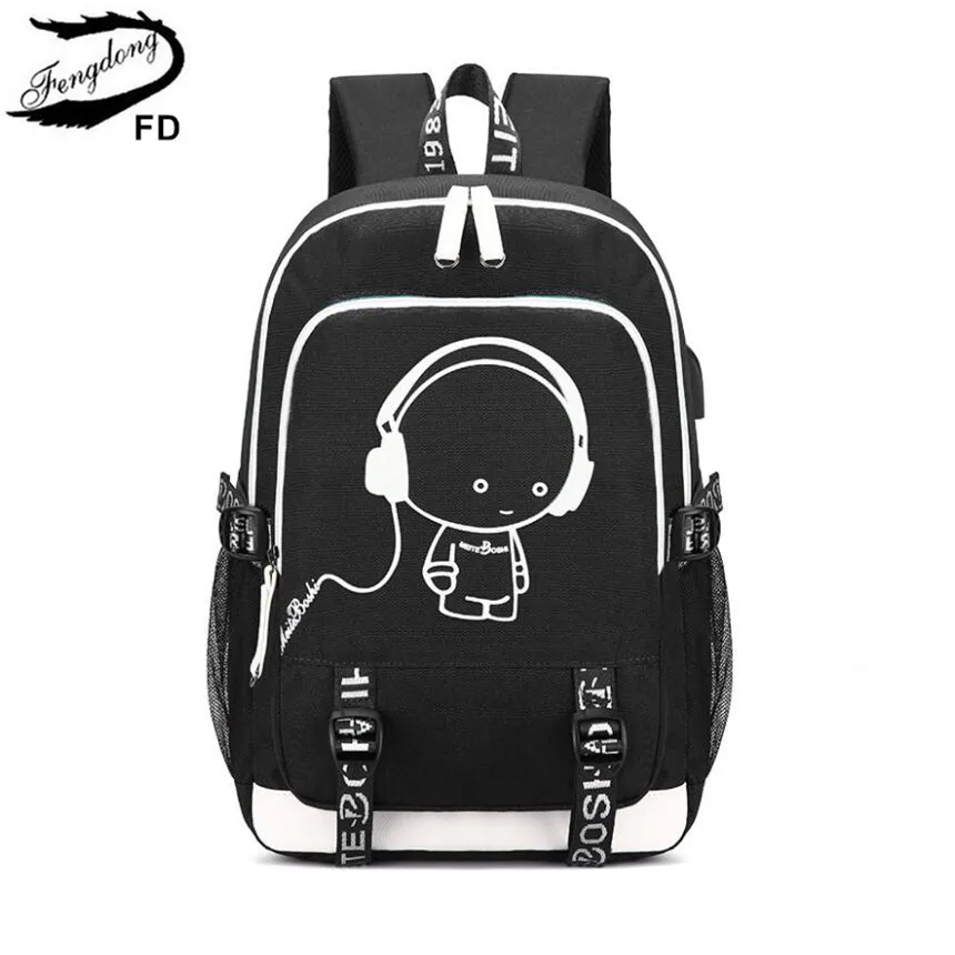 FengDong cute school backpack for girls waterproof school bags for women schoolbag backpack usb charge laptop computer bag 15.6 FengDong cute school backpack for girls waterproof school bags for women schoolbag backpack usb charge laptop computer bag 15.6
