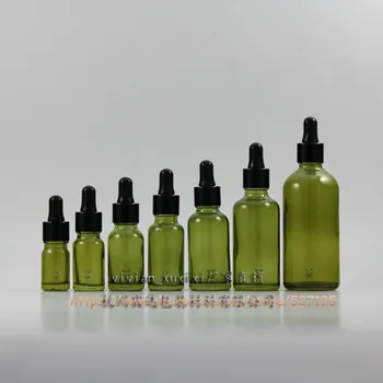 

5ml 10ml 15ml 20ml 30ml 50ml 100ml olive green (painted) glass bottle with dropper lid,liquid/perfume/essential oil glass bottle