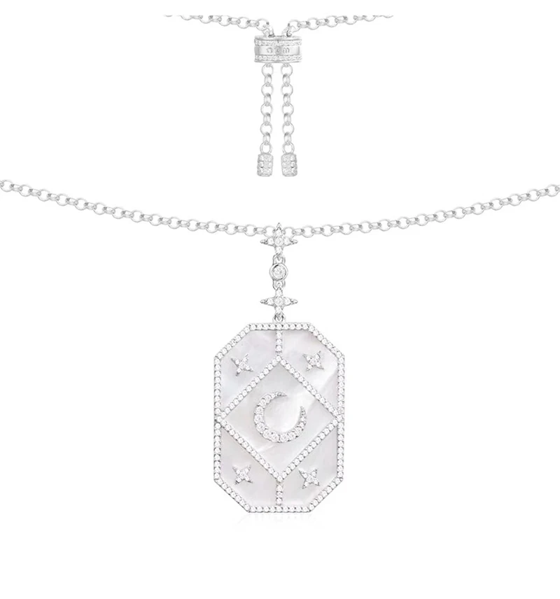 

Local focal square pendant geometric design pendant necklaces